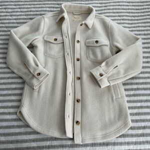 Altar’d State Cream Fleece Shacket Small